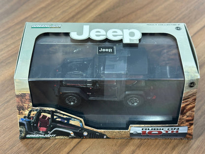 1/43 Diecast Model Greenlight Jeep Rubicon 10th Anniversary – Black
