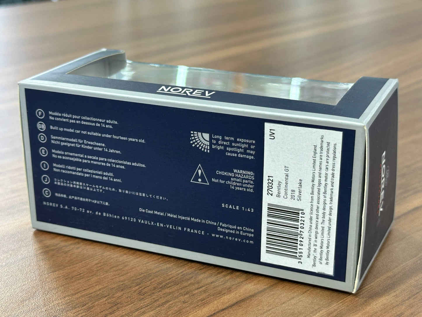 Norev Bentley Continental GT (2018) – Silverlake – 1/43 Diecast Model