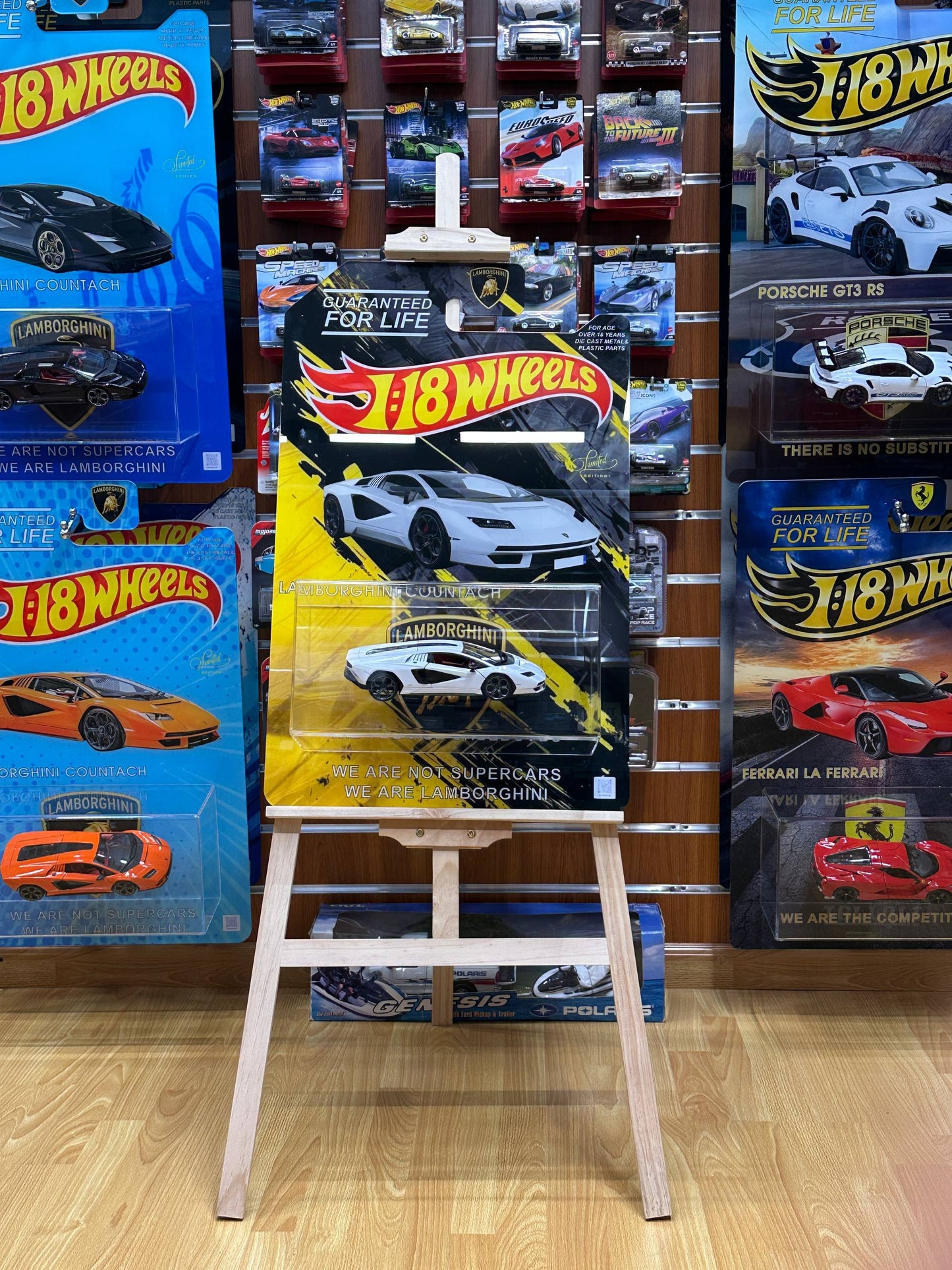 Custom Made Luxury Art – Lamborghini Countach Wheels 3D – Including Licensed 1:18 Scale