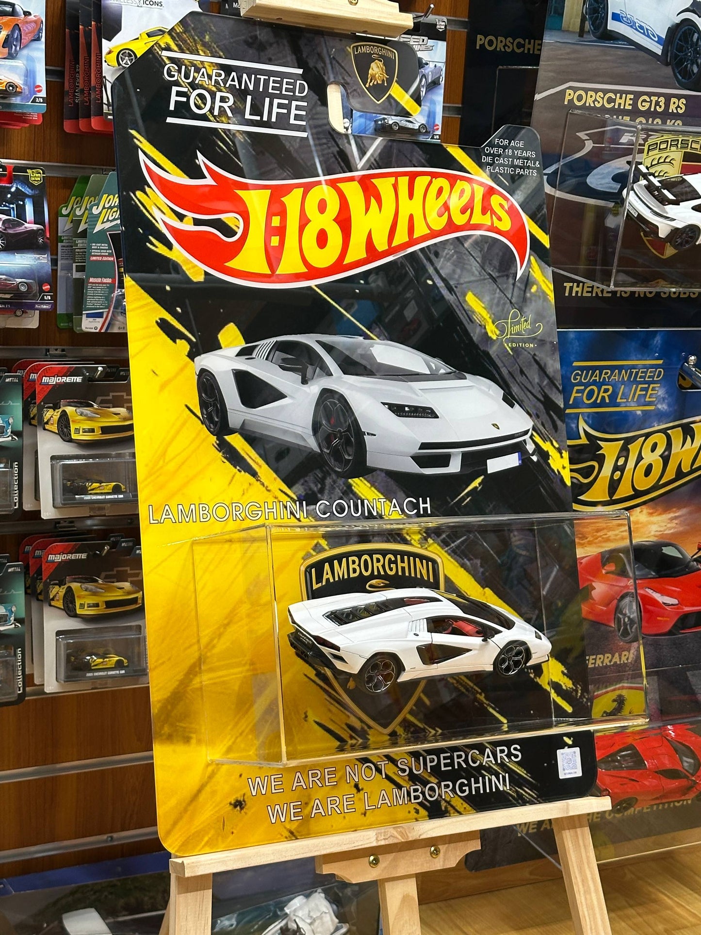 Custom Made Luxury Art – Lamborghini Countach Wheels 3D – Including Licensed 1:18 Scale