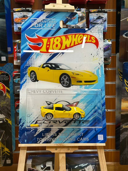 Custom Made Luxury Art – Chevrolet Corvette Wheels 3D – Including Licensed 1:18 Scale Model