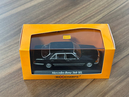 1/43 Diecast Maxichamps Mercedes Benz 560 SEL 1990 in Black