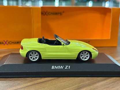 1/43 Diecast Maxichamps BMW Z1 (E30) 1991 Yellow