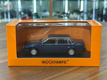 1/43 Diecast Maxichamps Volvo 740 1986 Dark Blue Metallic