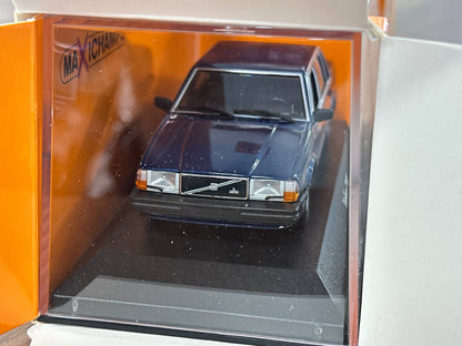 1/43 Diecast Maxichamps Volvo 740 1986 Dark Blue Metallic