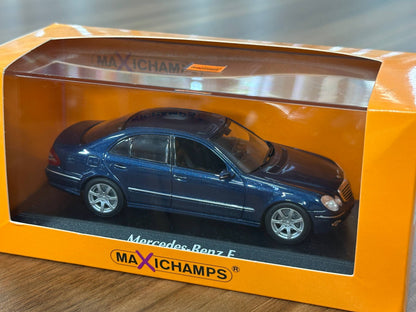 1/43 Diecast Maxichamps Mercedes Benz E-Class 2006 in Blue Metallic