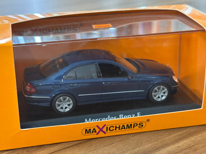 1/43 Diecast Maxichamps Mercedes Benz E-Class 2006 in Blue Metallic