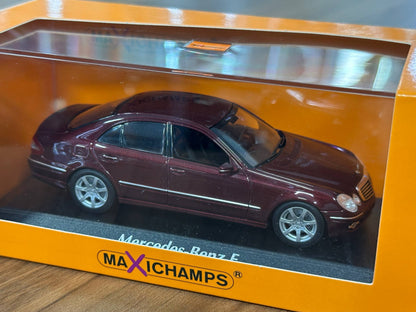 1/43 Diecast Maxichamps Mercedes Benz E-Class 2006 in Red Metallic