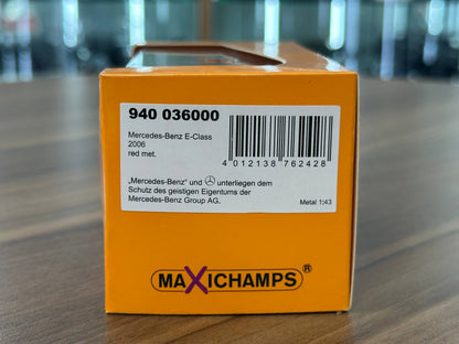 1/43 Diecast Maxichamps Mercedes Benz E-Class 2006 in Red Metallic