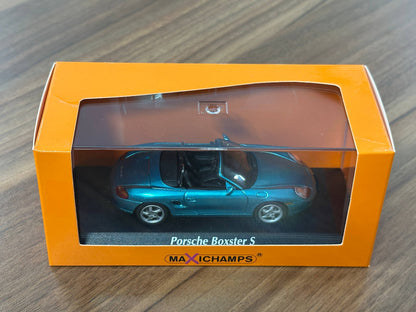 1/43 Diecast Maxichamps Porsche Boxster S 1999 in Turquoise Metallic