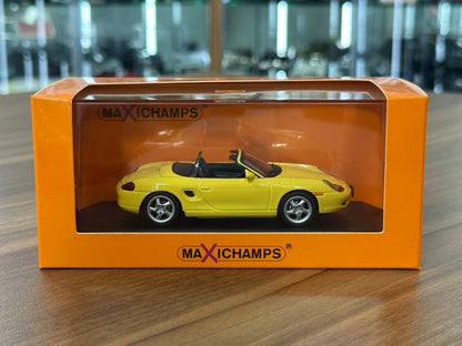 1/43 Diecast Maxichamps Porsche Boxster S 1999 in Yellow