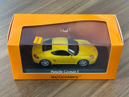 1/43 Diecast Maxichamps Porsche Cayman S 2005 in Yellow