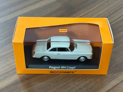 1/43 Diecast Maxichamps Peugeot 404 Coupe 1962 in White