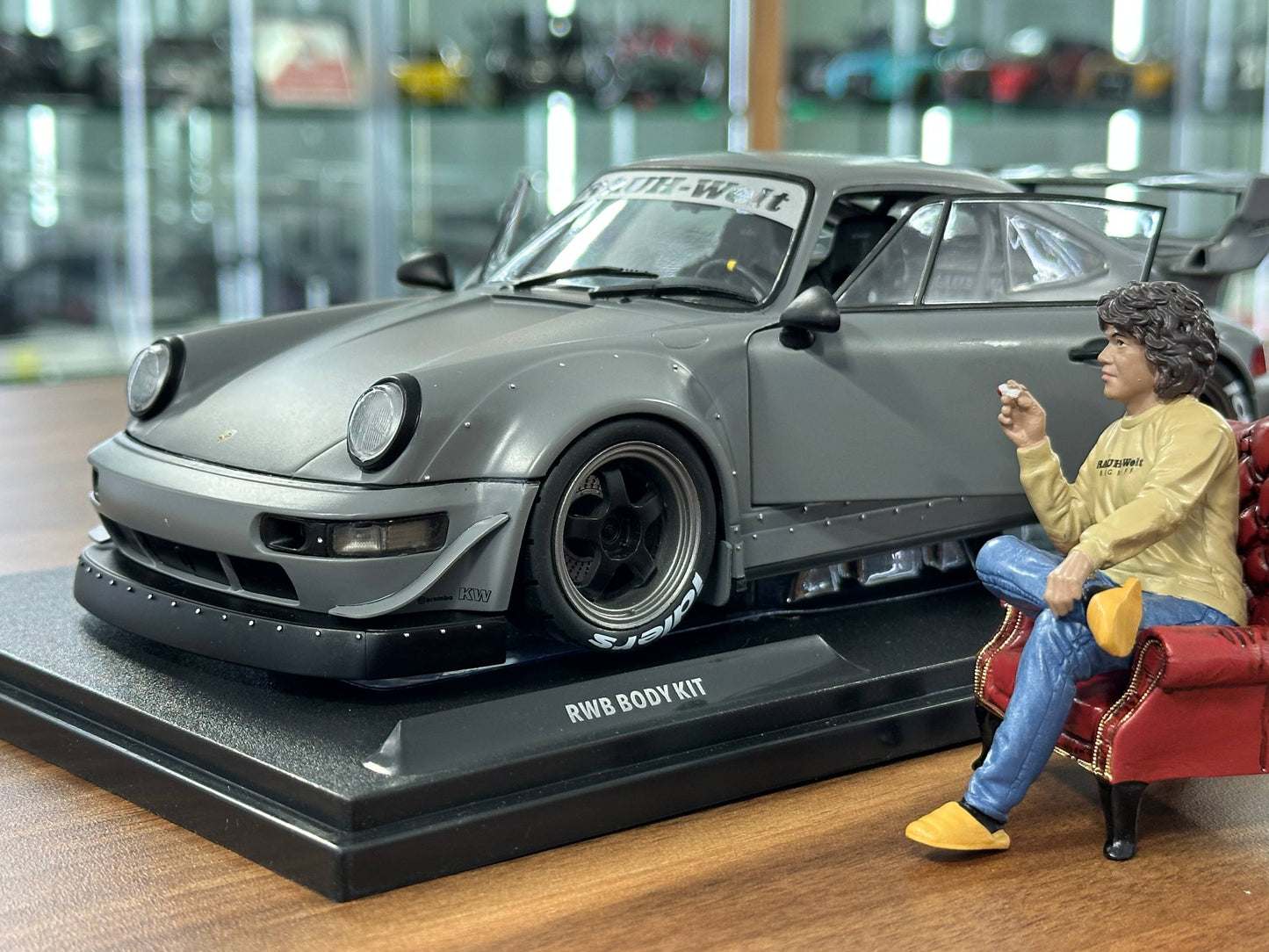 1/18 Diecast Solido Porsche RWB 2024 in Nardo Grey Limited Edition (Figure Included)