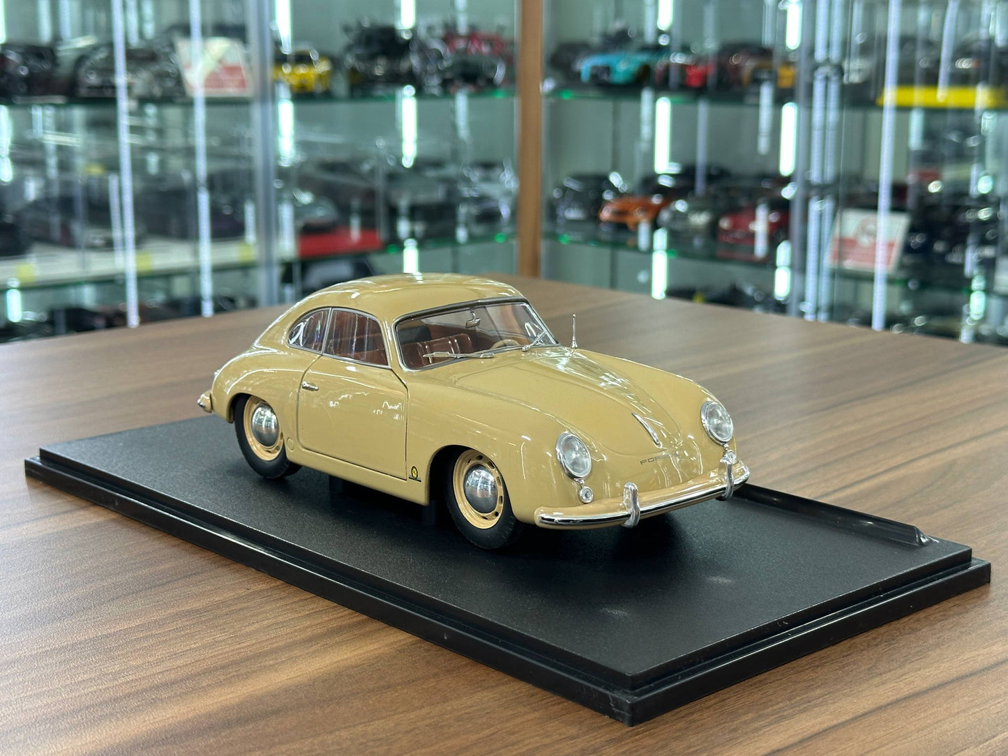 1/18 Diecast Solido Porsche 356 PRE-A Model Car in Beige