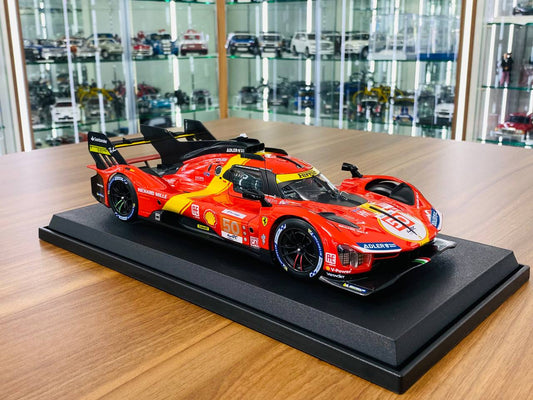 1/18 Metal Diecast Bburago Ferrari 499P #50 24h Le mans Red / yellow