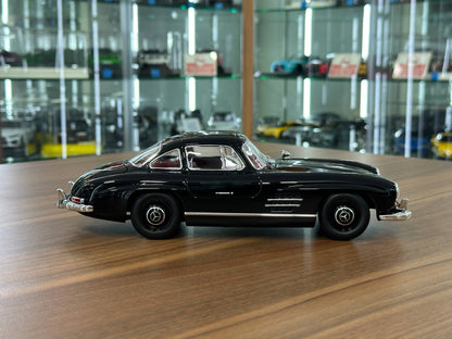 Norev Dealer Edition Mercedes‑Benz 300 SL Coupe W198 (1954–1957) – Black – 1:18 Metal Diecast Model (Full Opening)