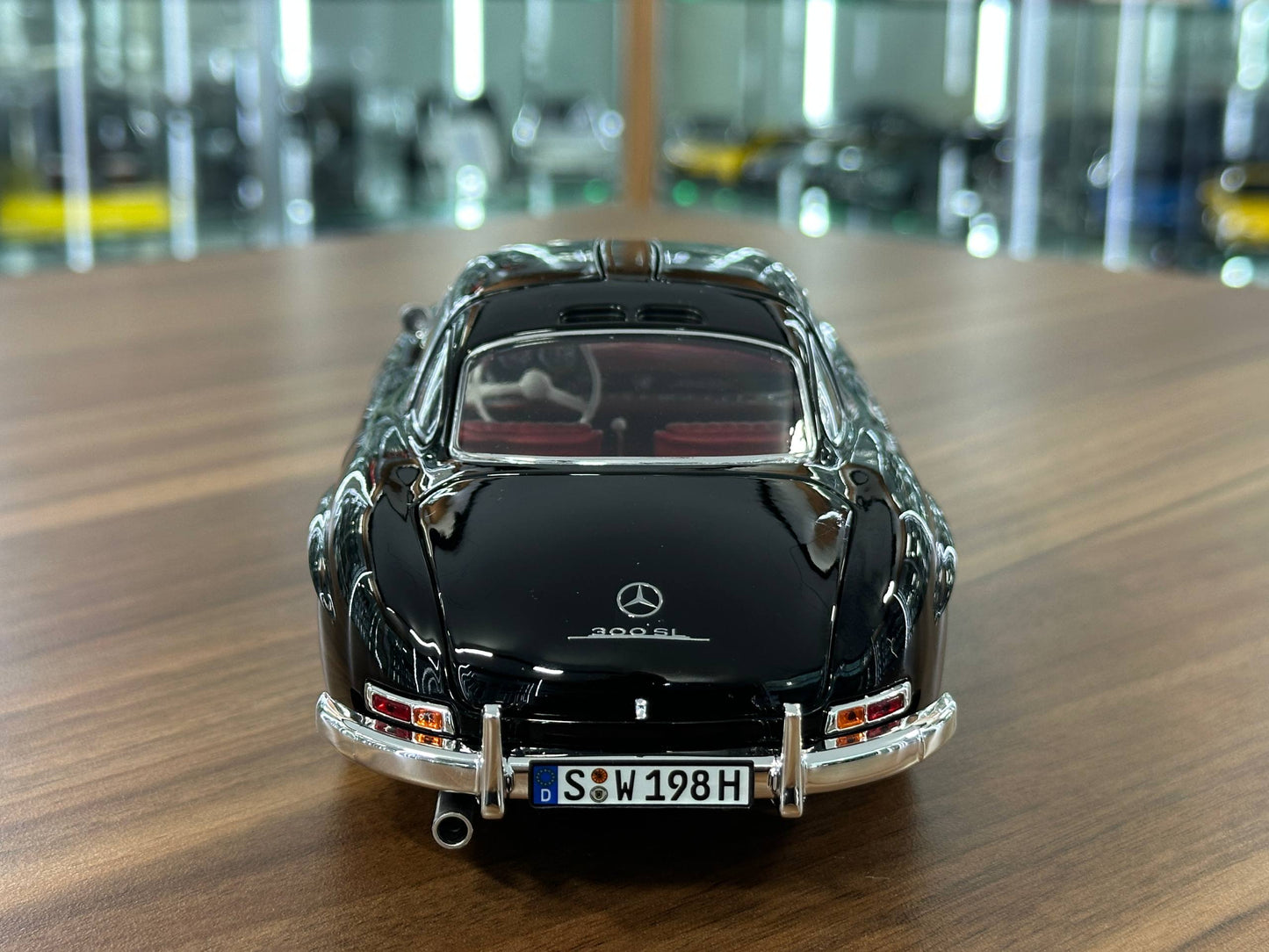 Norev Dealer Edition Mercedes‑Benz 300 SL Coupe W198 (1954–1957) – Black – 1:18 Metal Diecast Model (Full Opening)