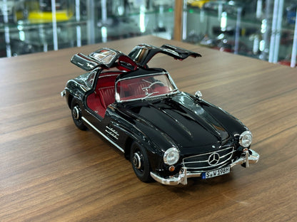 Norev Dealer Edition Mercedes‑Benz 300 SL Coupe W198 (1954–1957) – Black – 1:18 Metal Diecast Model (Full Opening)