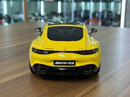 Norev Dealer Edition Mercedes-Benz AMG GT 43 Coupé (C192) 2024 – Sunny Yellow – 1:18 Diecast Model (Full Opening)