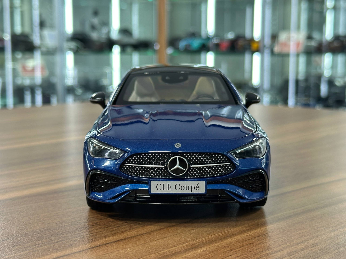 1:18 Diecast Model Norev Dealer Edition Mercedes-Benz CLE Coupé (C236) 2023 – Spectral Blue  (Full Opening)