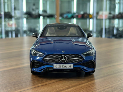 1:18 Diecast Model Norev Dealer Edition Mercedes-Benz CLE Coupé (C236) 2023 – Spectral Blue  (Full Opening)