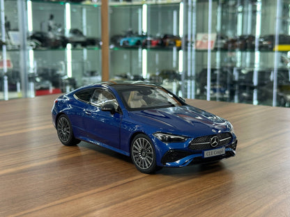 1:18 Diecast Model Norev Dealer Edition Mercedes-Benz CLE Coupé (C236) 2023 – Spectral Blue  (Full Opening)