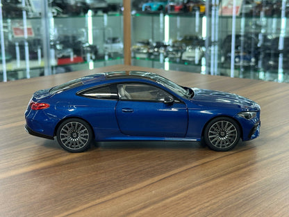 1:18 Diecast Model Norev Dealer Edition Mercedes-Benz CLE Coupé (C236) 2023 – Spectral Blue  (Full Opening)