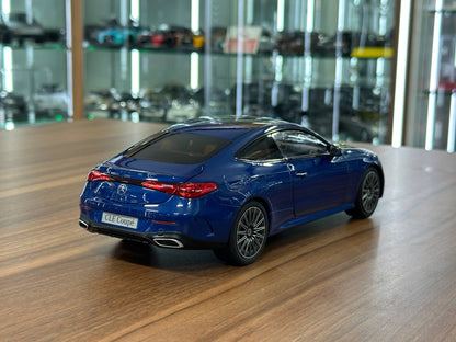 1:18 Diecast Model Norev Dealer Edition Mercedes-Benz CLE Coupé (C236) 2023 – Spectral Blue  (Full Opening)
