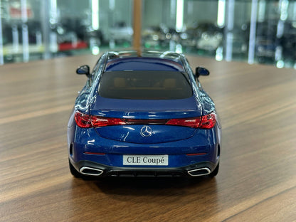1:18 Diecast Model Norev Dealer Edition Mercedes-Benz CLE Coupé (C236) 2023 – Spectral Blue  (Full Opening)