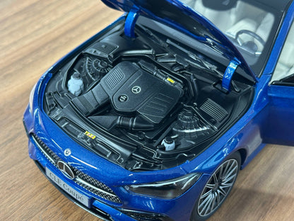 1:18 Diecast Model Norev Dealer Edition Mercedes-Benz CLE Coupé (C236) 2023 – Spectral Blue  (Full Opening)