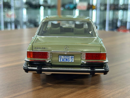 1:18 Diecast Norev Dealer Edition Mercedes-Benz 450 SEL (W126) US TV-Version 1979 – Green (Full Opening)
