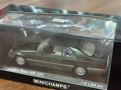 Minichamps Mercedes-Benz 600 SEC 1992 Green Metallic - 1/43 Diecast Model