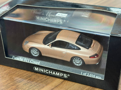 Minichamps Porsche 911 Coupe 2001 - Silver Gold - 1/43 Diecast Model