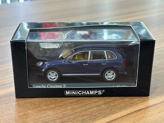 Minichamps Porsche Cayenne S 2002 Blue Metallic - 1/43 Diecast Model