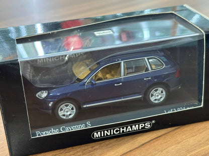 Minichamps Porsche Cayenne S 2002 Blue Metallic - 1/43 Diecast Model