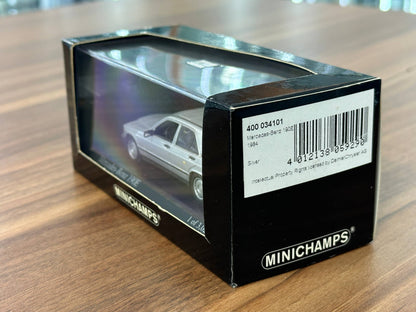 Minichamps Mercedes-Benz 190E 1984 silver - 1/43 Diecast Model