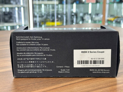 1/43 Diecast Model Dealer Edition BMW 2 Series Coupe in black