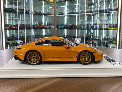 1/18 Resin IVY Models Porsche 911 S/T (992)  Orange / Gold rim Limited-20 pcs