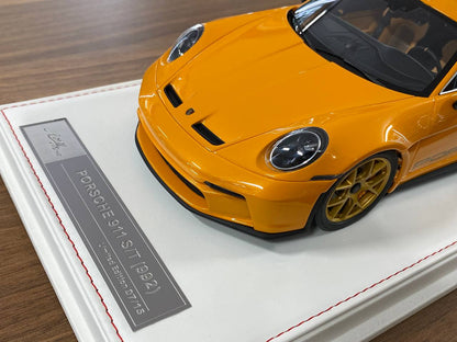 1/18 Resin IVY Models Porsche 911 S/T (992)  Orange / Gold rim Limited-20 pcs