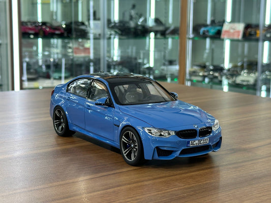 Norev Dealer Edition BMW M3 Competition (2017) – Marina Blue – 1:18 Diecast Model (Full Opening)