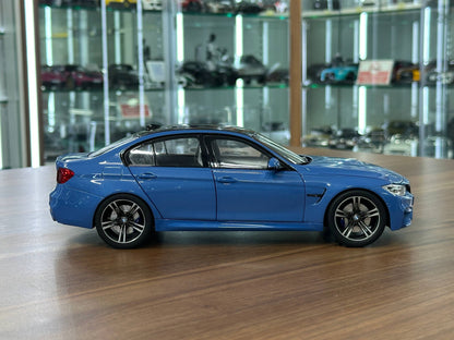 Norev Dealer Edition BMW M3 Competition (2017) – Marina Blue – 1:18 Diecast Model (Full Opening)