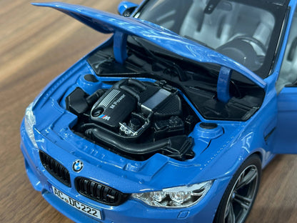 Norev Dealer Edition BMW M3 Competition (2017) – Marina Blue – 1:18 Diecast Model (Full Opening)