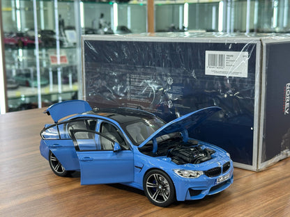 Norev Dealer Edition BMW M3 Competition (2017) – Marina Blue – 1:18 Diecast Model (Full Opening)