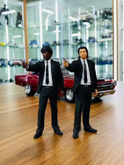 1/18 Scale Figure (Hand Made / Painted) Pulp Fiction Vincent & Kerr ( Set of 2 characters )