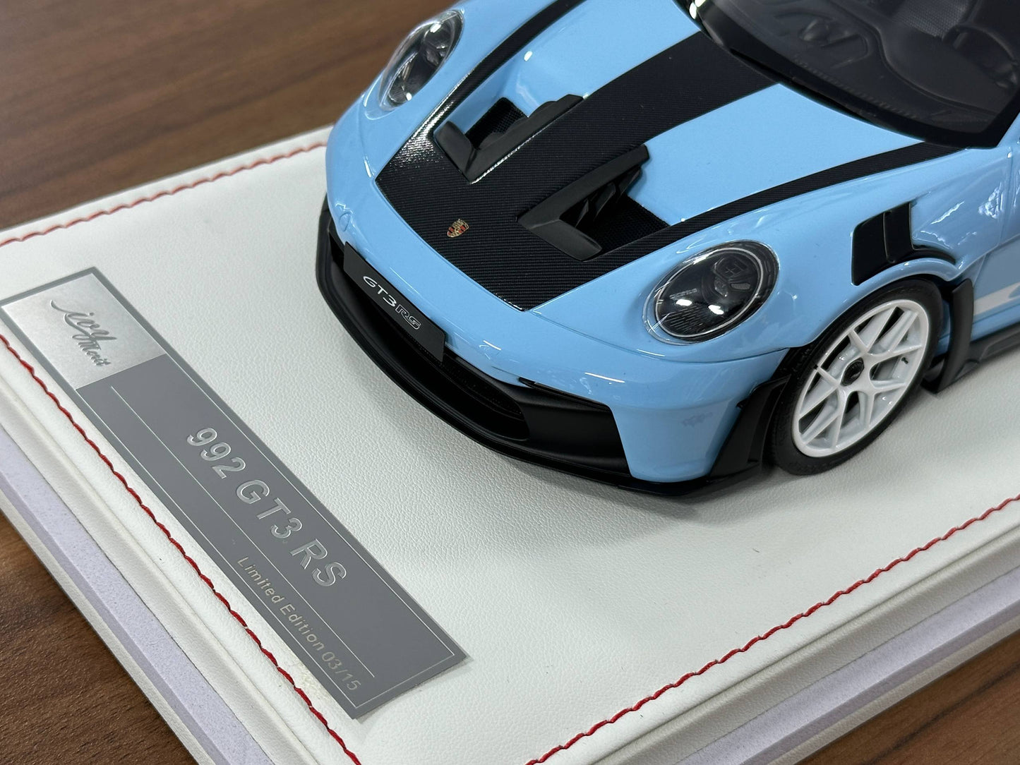 1:18 Resin Porsche 911 GT3 RS (992) – IVY Merit Models (Gulf Blue/White Livery)