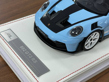 1:18 Resin Porsche 911 GT3 RS (992) – IVY Merit Models (Gulf Blue/White Livery)