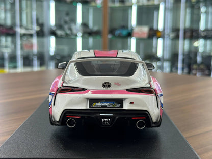 1/18 Diecast Solido Toyota Supra GR street fighter Hitasha 2024 in White Pink