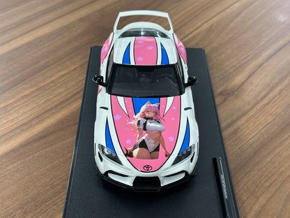 1/18 Diecast Solido Toyota Supra GR street fighter Hitasha 2024 in White Pink