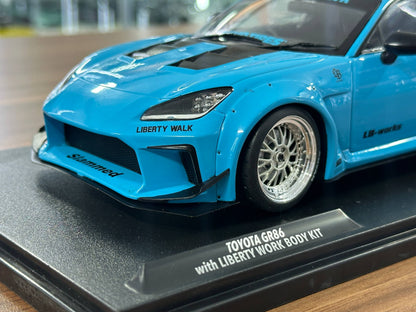 1/18 Diecast Solido Toyota GR86 LBWK BodyKit 2024 Baby Blue